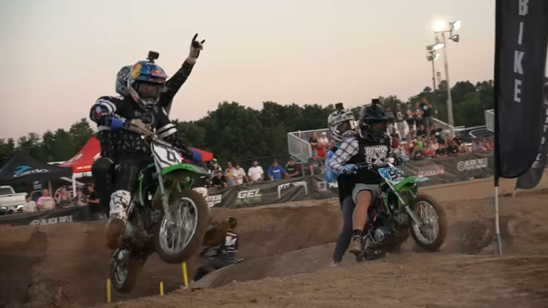 Some of the best motocross and pit bike racers competing in pit bike championship in Jay, Oklahoma.