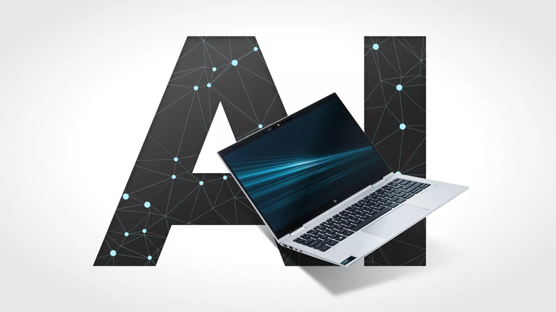 Text reading AI with laptop overlayed on it
