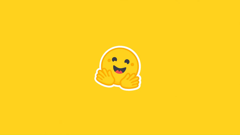 HuggingFace logo in yellow background