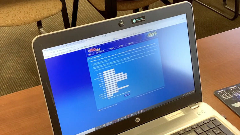 Napa PROLink new user registration page