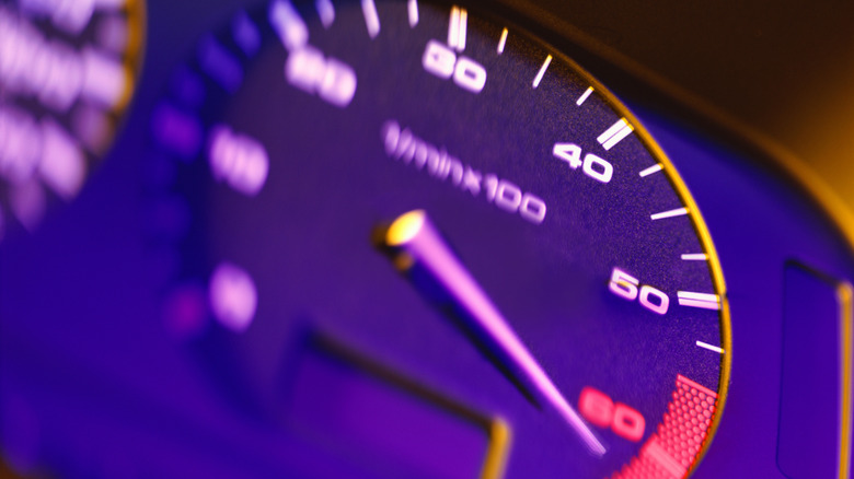 Vehicle tachometer measuring high RPM