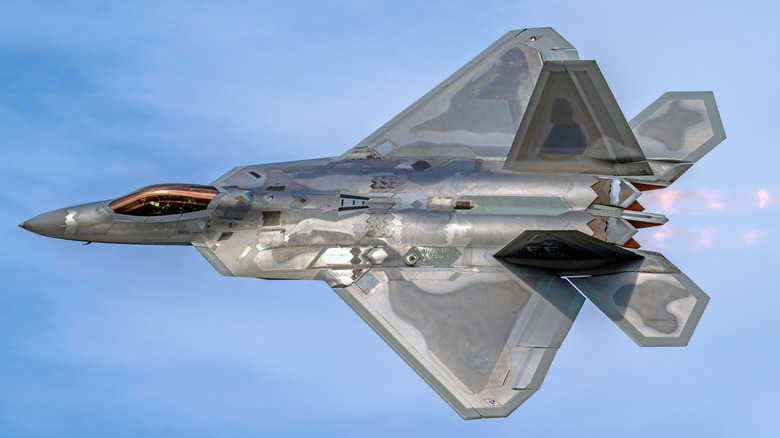 F-22 Raptor cruising at altitude