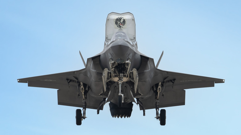 F-35B hovering in the air