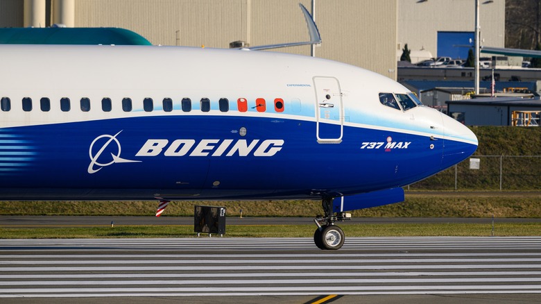 Boeing 737 Max parked on taxiway
