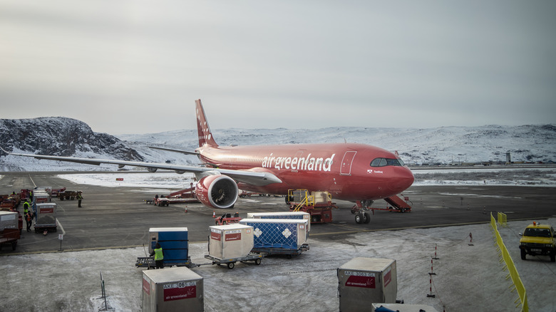 an air greenland A330-800neo readying for takeoff