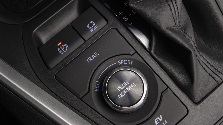 Trail mode button from a 2019 Toyota RAV4 Hybrid