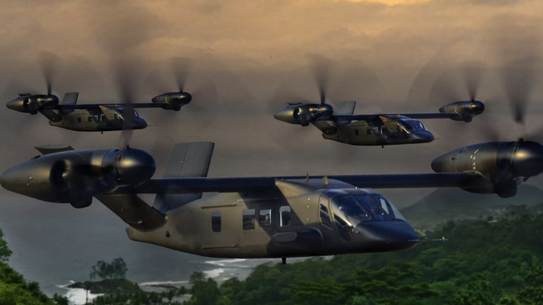 Fleet of V-280 Valors in flight