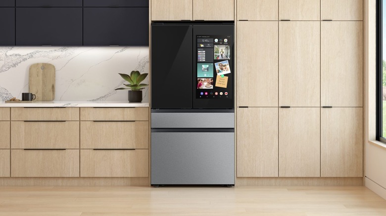 Samsung smart refrigerator in kitchen
