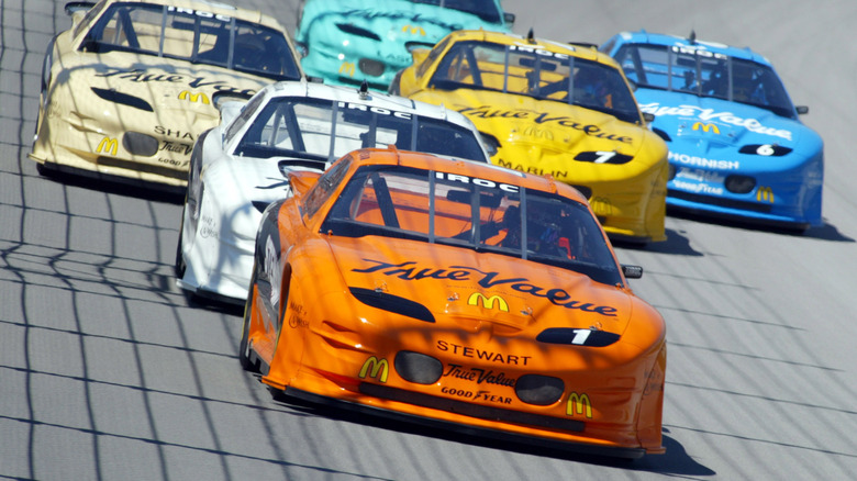 Pontiac Trans Am IROC race cars on track
