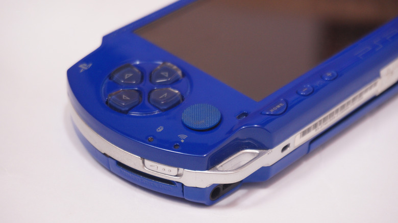 Close-up of PSP handheld