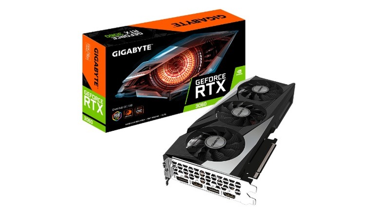 Gigabyte 3060 on white background