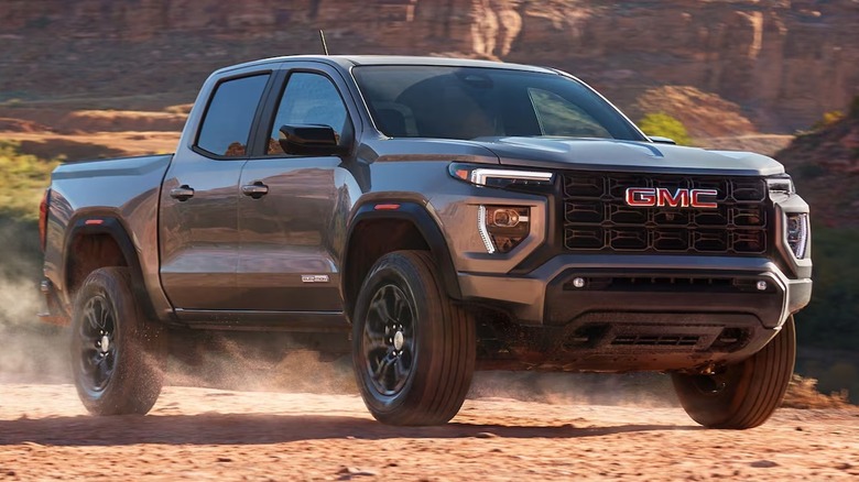 A 2025 GMC Canyon in the desert