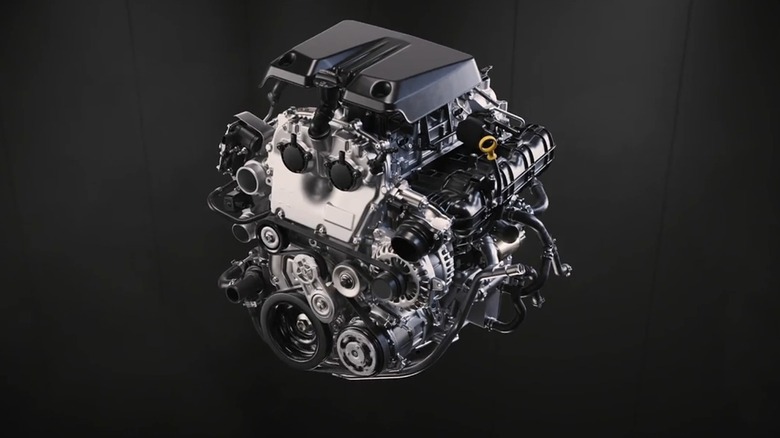 A TurboMax engine against a black background