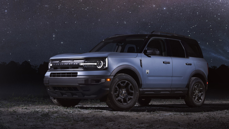 2024 Ford Bronco Sport parked under night sky