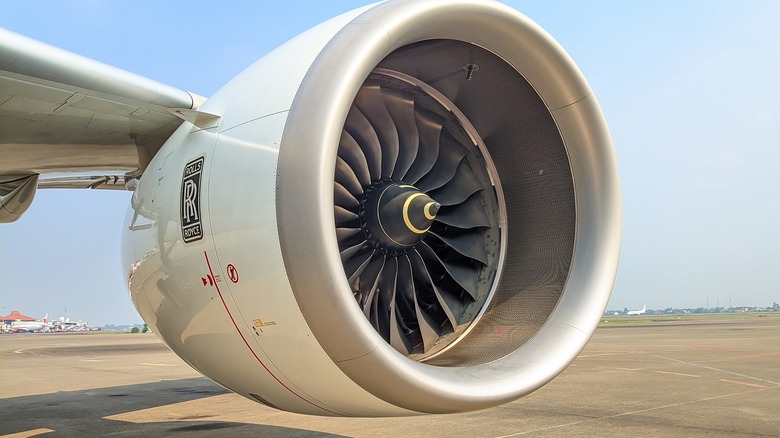 A modern Rolls-Royce jet engine