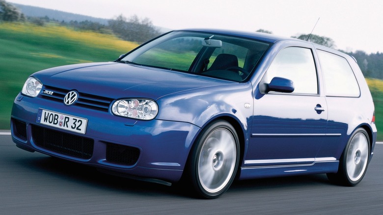 The 2003 Golf R32 was the first Volkswagen equipped with the DSG transmission.