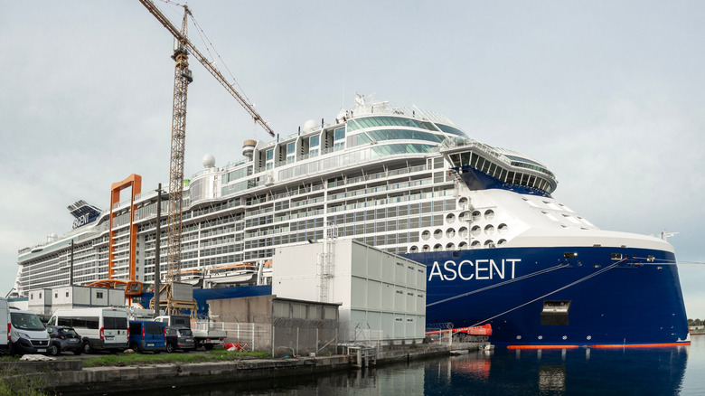 Celebrity Ascent cruise ship under construction at the Chantiers de l'Atlantique