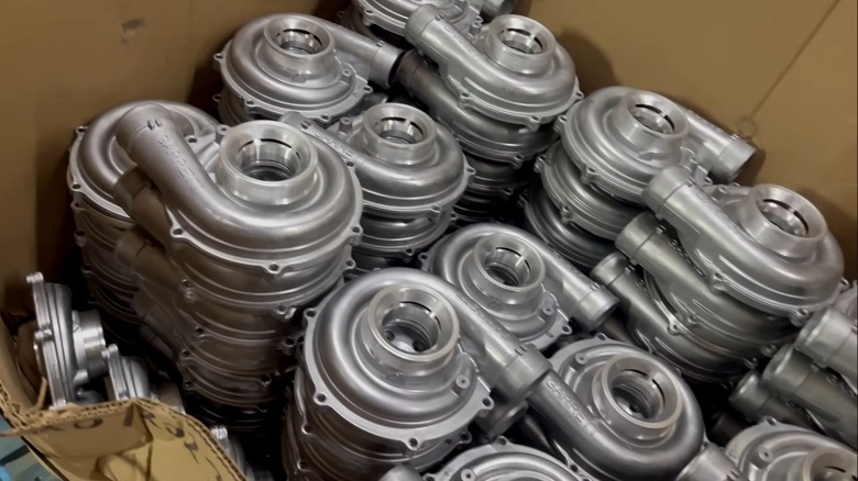 Box of Garrett-branded turbochargers to be remanufactured by KC Turbos