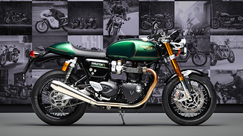 A Triumph Thruxton Final Edition motorycle