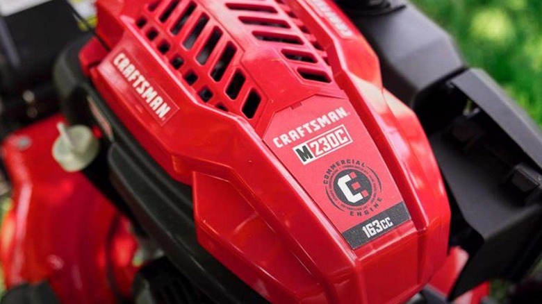 Close up of Craftsman mower engine