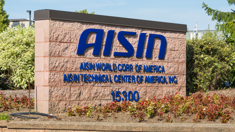 Aisin sign outside US factory