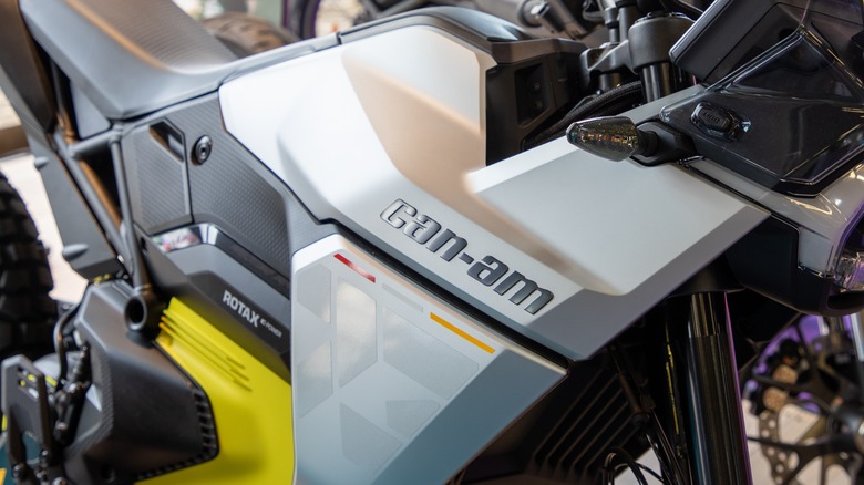 Rotax-powered Can-Am electric motorcycle.