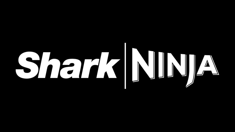 SharkNinja logo on a black background