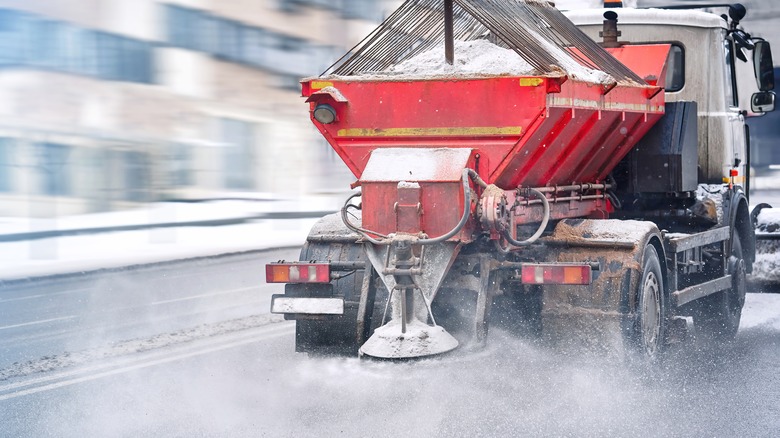 Stock photo of salt spreader