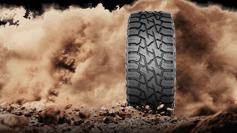 A CG rendering of the Venom Power Trail Hunter RT with some dust in the background