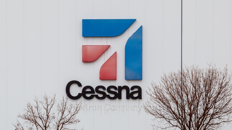 Cessna logo on building