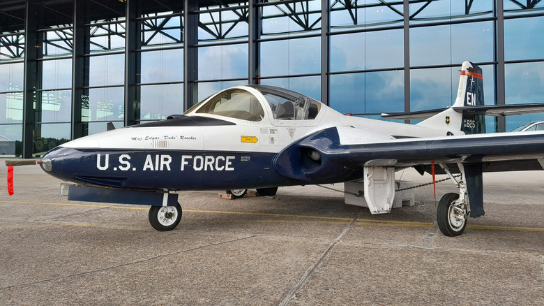 Cessna T-37 Tweet trainer parked