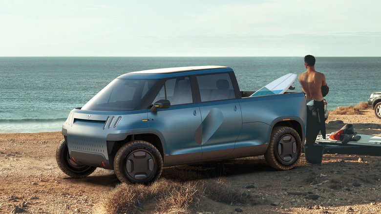 TELO truck rendered at the beach