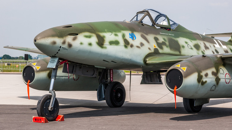 an Me 262 jet at the berlin air show