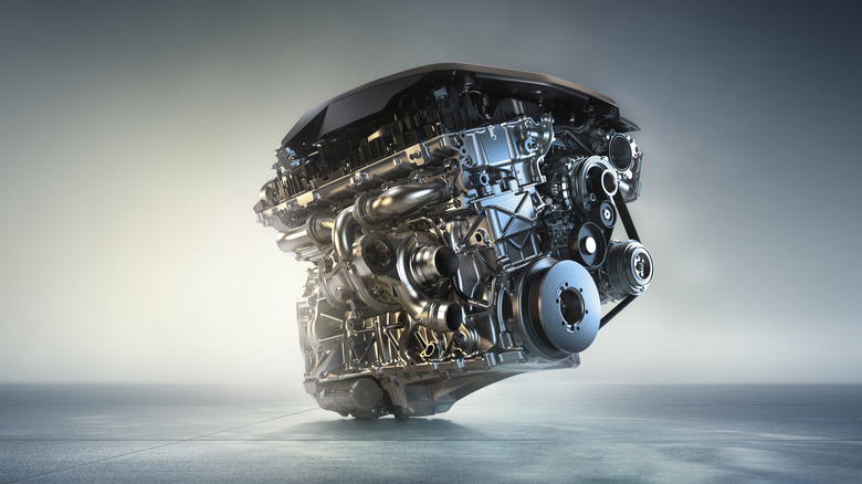BMW B58 straight six engine, displayed front-right