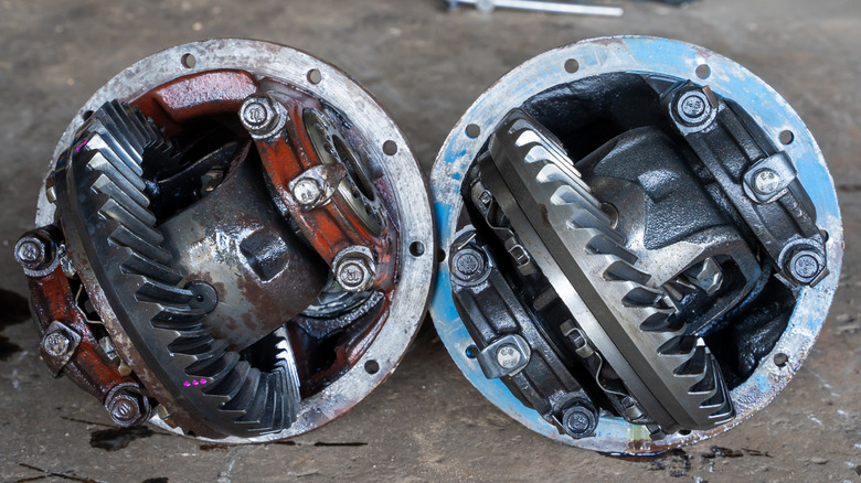 Differentials on the ground with casing removed