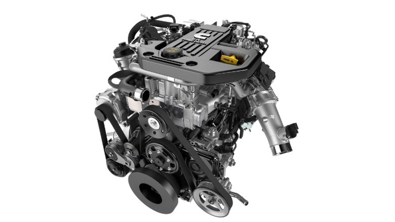 New Cummins 6.7-liter diesel engine on white