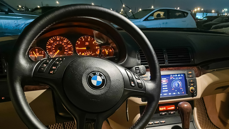 Dashboard in a BMW car