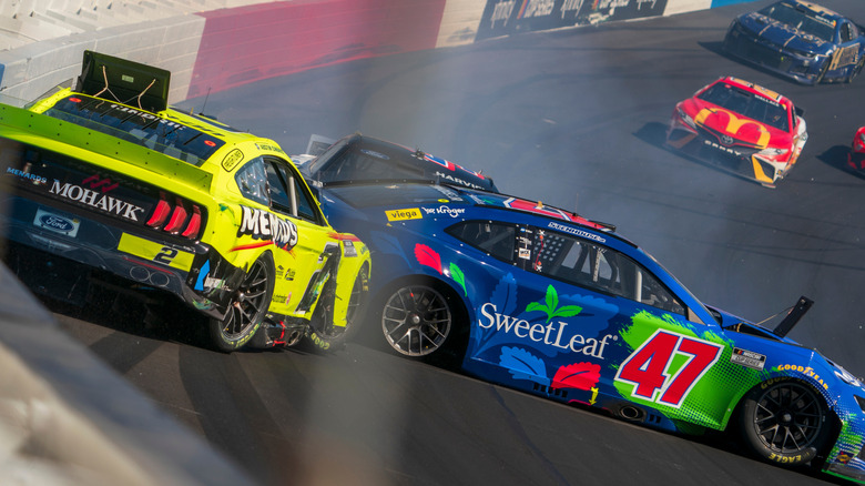 roof flaps going up in nascar crash