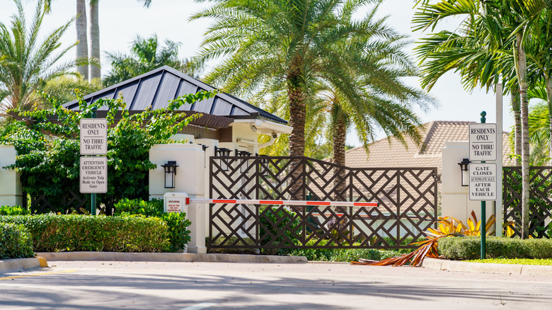 Entrance to a gated community
