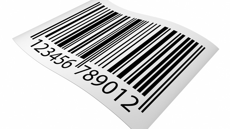 Barcode on white background