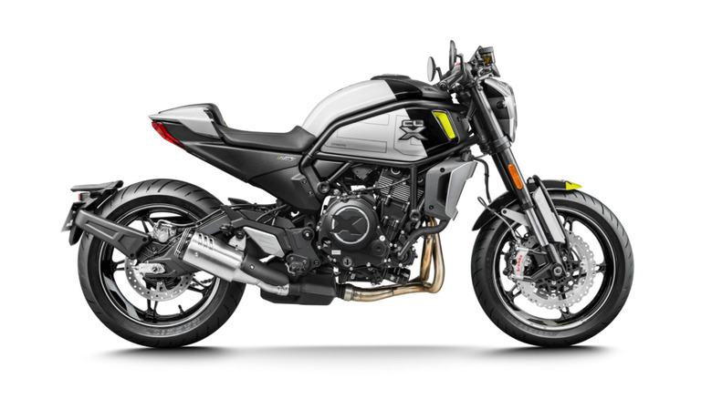 A grey and black, single-seat CFMOTO 700CL-X