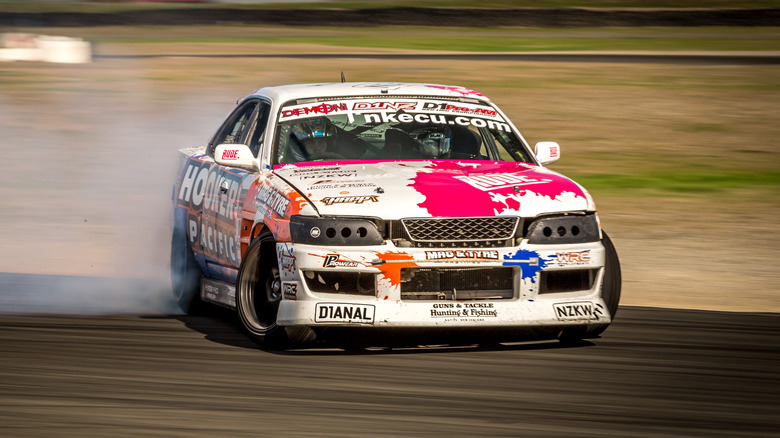 Drift car on a closed course