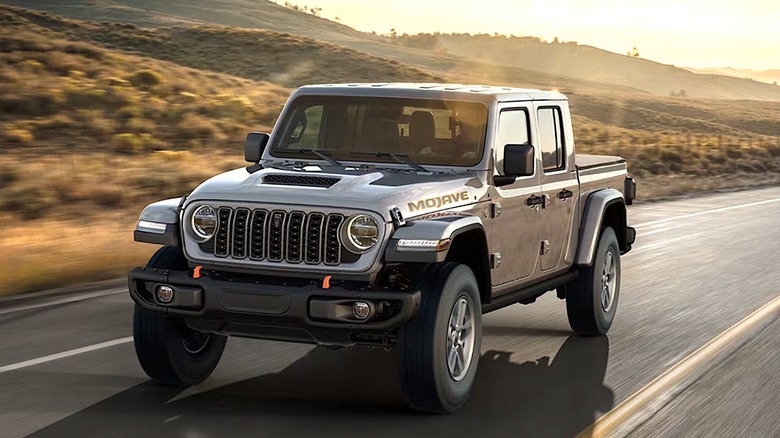 Jeep Gladiator Mojave driving down the freeway