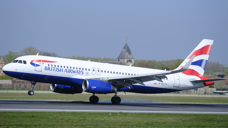 An Airbus A320 on a runway