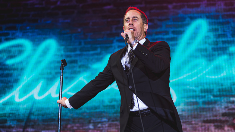 Jerry Seinfeld doing standup comedy