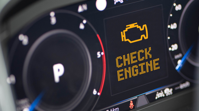 Closeup view of dashboard array