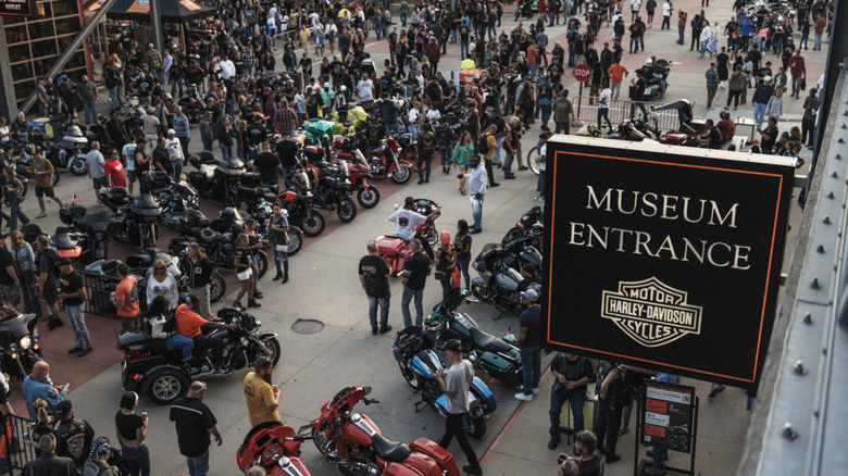 Crowd at the Harley Davidson homecoming festival