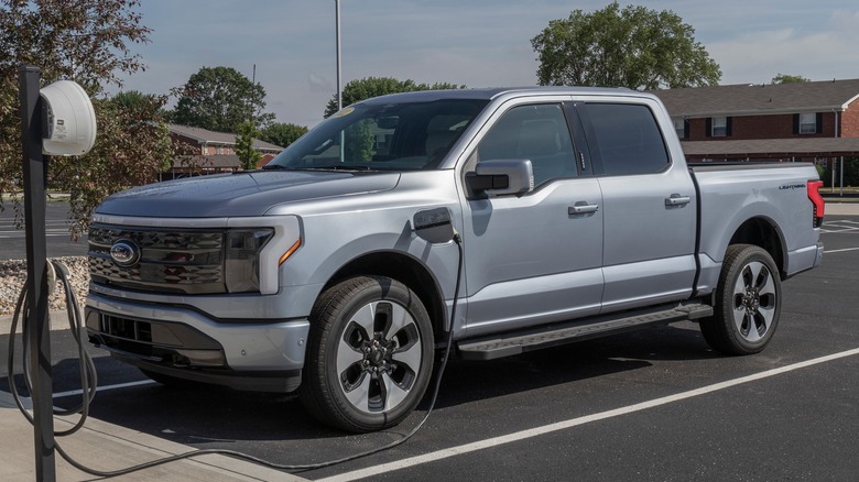 Ford F-150 Lightning charging
