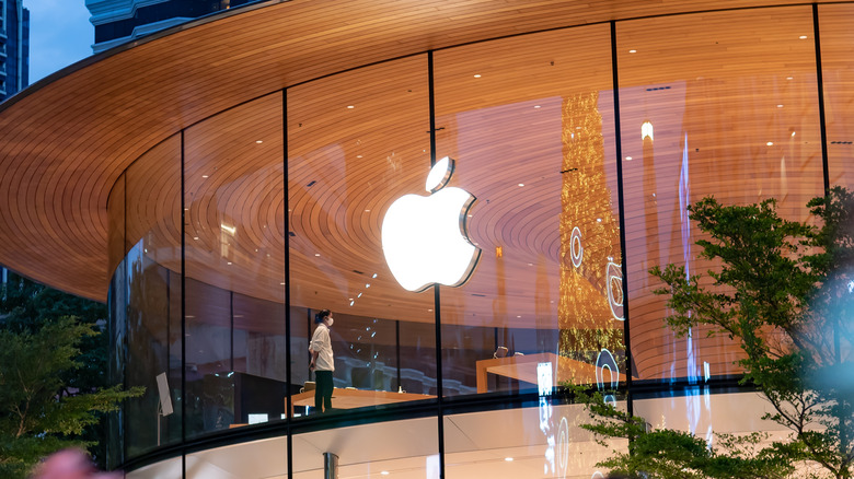 View of an Apple Store 