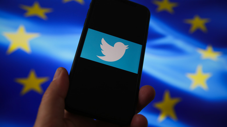 Twitter bird eu flag